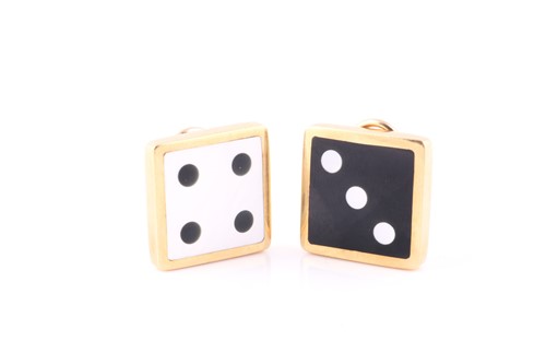 Lot 143 - A pair of Tiffany & Co. dice earrings...