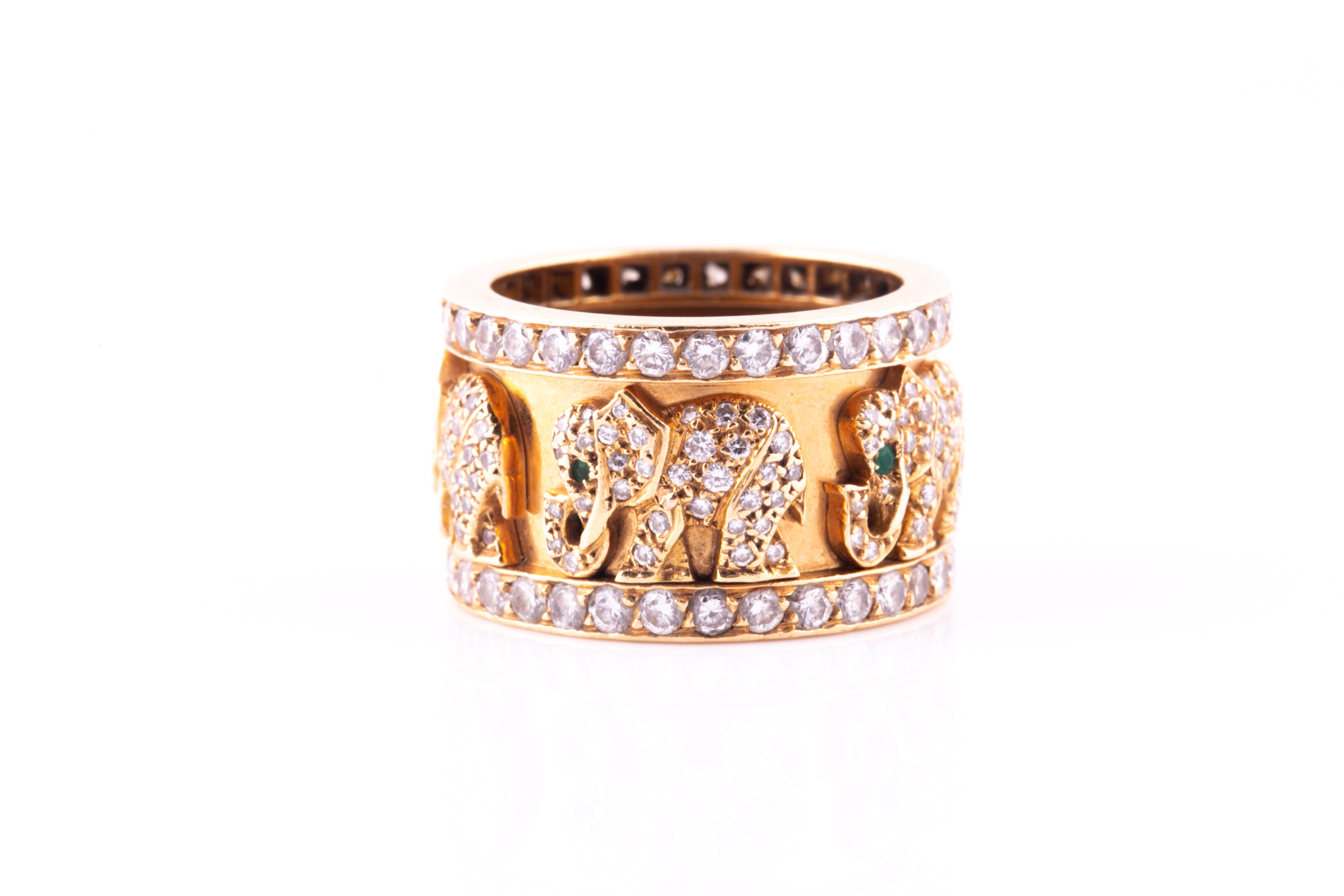 Lot 232 A Cartier Elephant ring the wide band