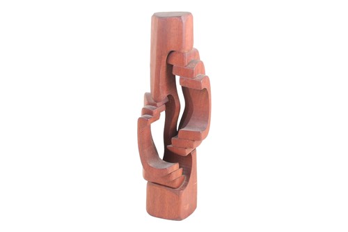 Lot 344 - Brian Willsher (1930-2010), a carved teak wood...