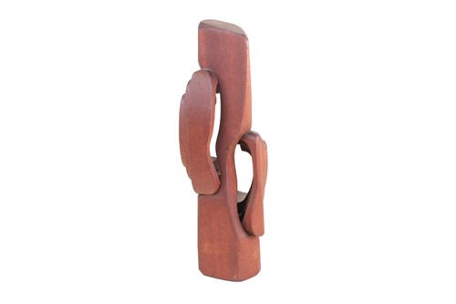 Lot 344 - Brian Willsher (1930-2010), a carved teak wood...