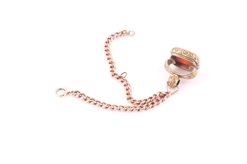 Lot 130 - An early 20th century rose gold curb link...