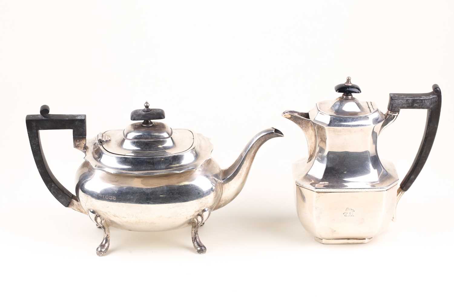 Lot 327 - A pot-bellied silver teapot, Sheffield 1932 by...