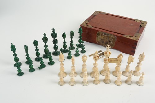 Lot 479 - A 19th century Indian stained ivory miniature '...