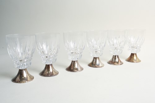 Lot 381 - A set of six Mappin and Webb glasses, each on...