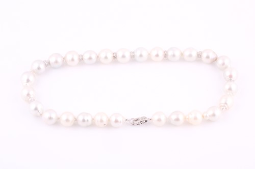 Lot 95 - A string of South Sea pearls graduating from...