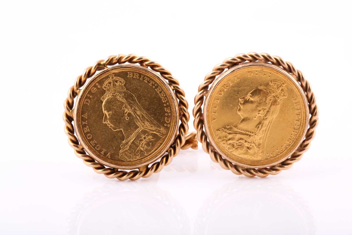 Lot 306 - A pair of 1891 full sovereign Victoria Jubilee...