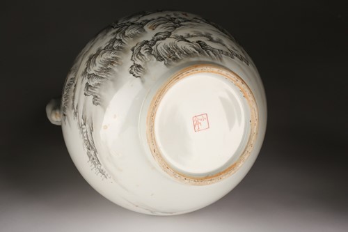 Lot 137 - After Wang Xiaoting, a Chinese porcelain Hu...
