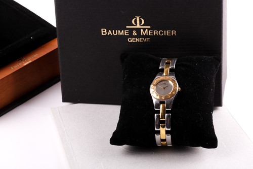 Lot 402 - Baume & Mercier Linea silver dial with 18k...