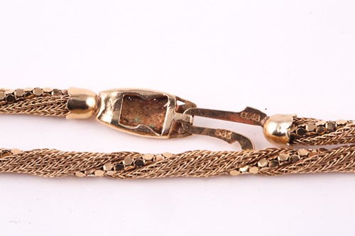 Lot 174 - A yellow gold chain necklace, ropetwist fancy...