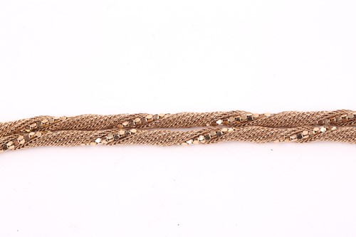 Lot 174 - A yellow gold chain necklace, ropetwist fancy...