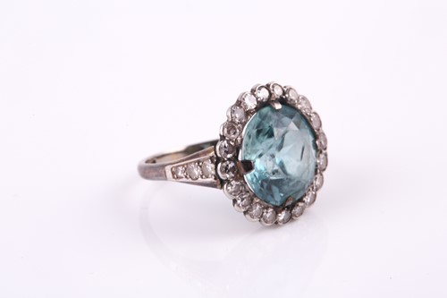 Lot 103 - An early 20th century blue zircon and diamond...