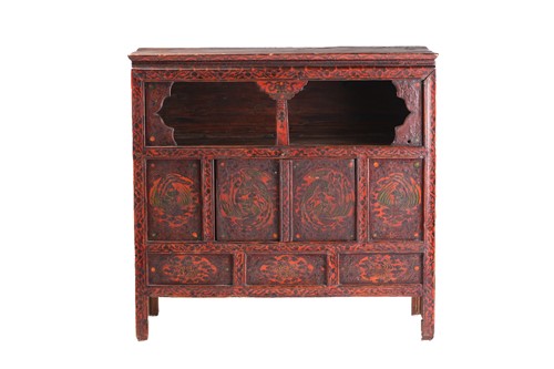 Lot 141 - A Tibetan Altar painted and lacquered altar...