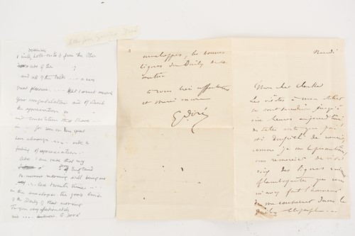 Lot 353 - Gustave Dore, a signed handwritten letter...