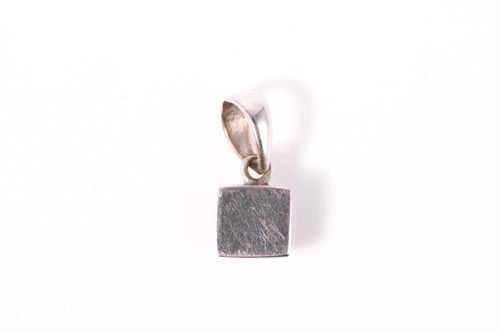 Lot 69 - A solitaire diamond pendant, set with a...