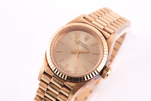 Lot 417 - A Rolex Ladies Oyster Perpetual 24mm with an...