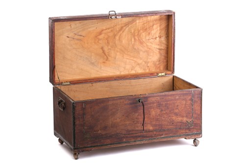 Lot 271 - A brass bound camphor wood campaign chest,19th-...