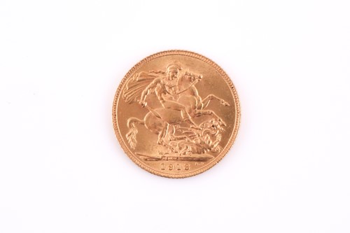 Lot 312 - A 1913 George V full gold sovereign.