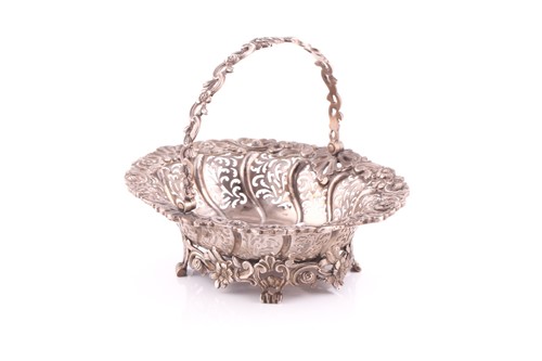 Lot 363 - A George II silver sweetmeat basket, the...