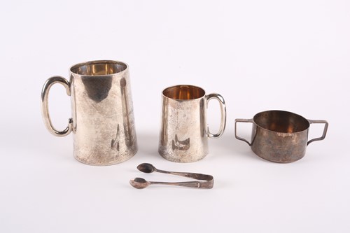 Lot 312 - A silver tankard of tapering cylindrical form...