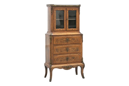 Lot 294 - A French Louis XV style kingwood, tulipwood...