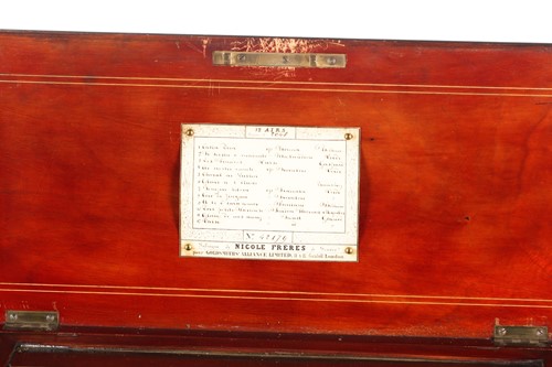 Lot 501 - A Nicole Freres twelve air music box, number...