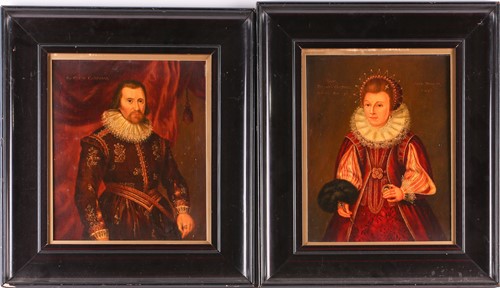 Lot 69 - A pair of 17th-century style English school...