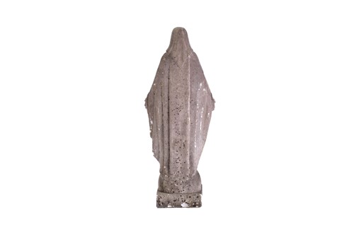 Lot 348 - A carved white marble figure of the Virgin...