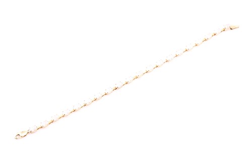 Lot 342 - A carat cubic zirconia tennis bracelet, the...