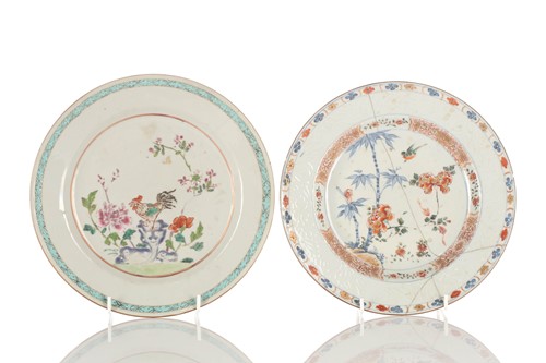 Lot 117 - Two Chinese porcelain tankards, Qing, each...