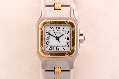 Lot 360 - A Cartier Santos lady's automatic wristwatch,...