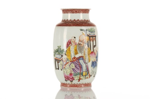 Lot 106 - A Chinese eggshell porcelain lampion shape...