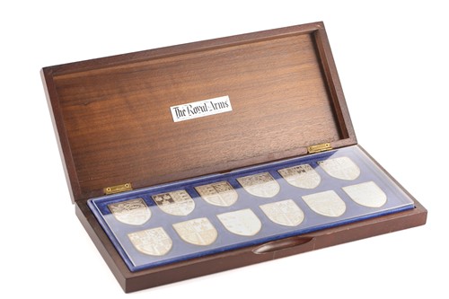 Lot 388 - The Royal Arms, a set of twelve silver...