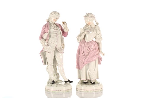 Lot 514 - A pair of 19th century large German porcelain...