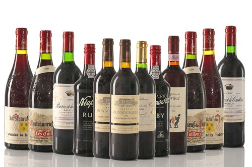 Lot 458 - Twelve bottles of mixed vintage red wine,...