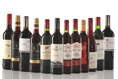 Lot 447 - Twelve mixed bottles of red wine, to include a...