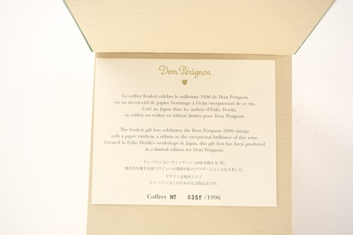 Lot 448 - A rare and limited edition bottle of 1996 Dom...