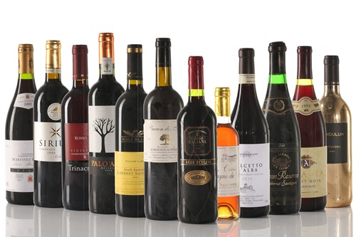 Lot 454 - Twelve bottles of mixed red wine, to include...