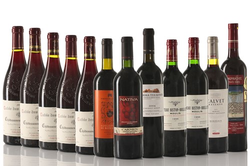 Lot 460 - Five bottles of 2005 Chateauneuf du Pape,...