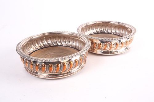 Lot 346 - A pair of mid-Victorian silver old Sheffield...