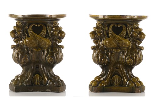 Lot 518 - A pair of 19th century possibly Burmantofts,...