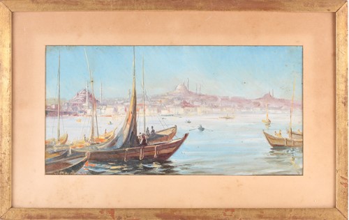 Lot 58 - William Parrott (1813-1869)?, boats on a...