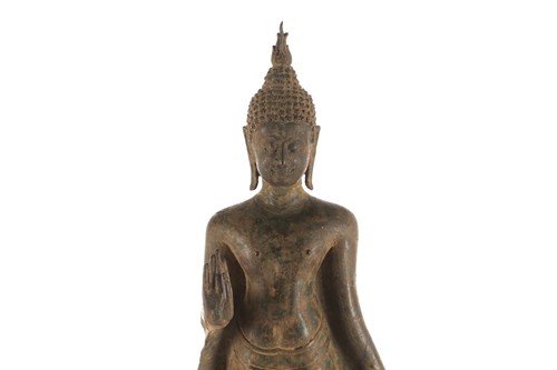 Lot 104 - A Thai bronze figure of Buddha, 17th/18th...