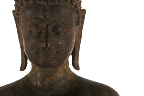 Lot 104 - A Thai bronze figure of Buddha, 17th/18th...