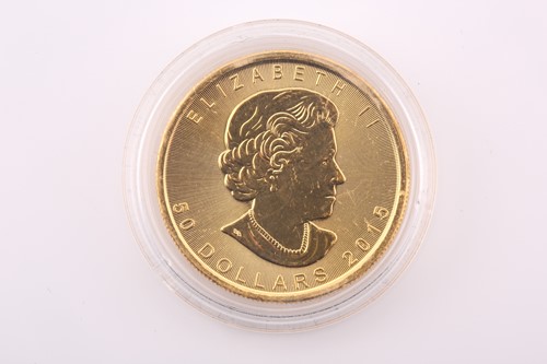 Lot 415 - Queen Elizabeth II; a 2015 gold 1oz Canada, 50...