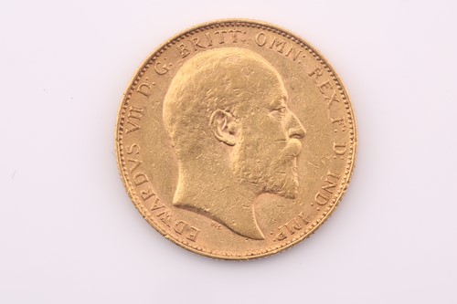 Lot 406 - An Edward VII sovereign, dated 1904P.