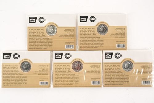 Lot 395 - Five Royal Mint ‘Outbreak’ First World War...