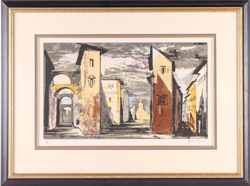 Lot 83 - John Piper (1903-1922), 'Street Scene in Don...