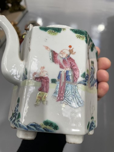 Lot 143 - A Chinese famille rose teapot, Qing, late 19th...