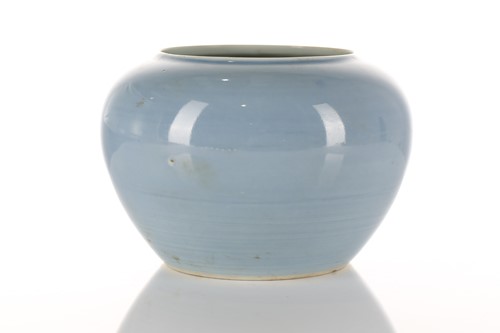 Lot 155 - A Chinese porcelain claire de lune vase, of...