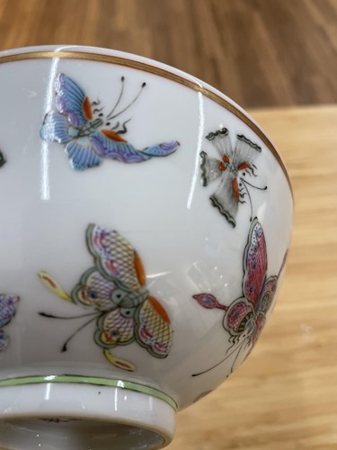 Lot 147 - A Chinese porcelain butterfly bowl, the...